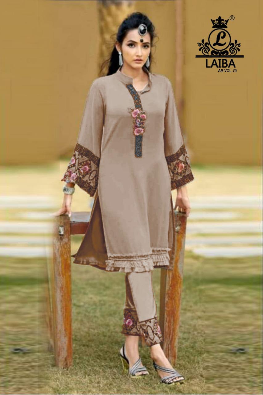 Laiba Am 79 Heavy Festive Wear Georgette Latest Top With Bottom Collection